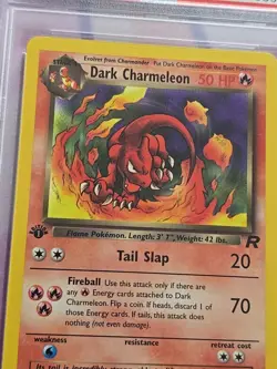2000 Pokemon Team Rocket First Edition Dark Charmeleon #32/82 PSA 9 - Image 2