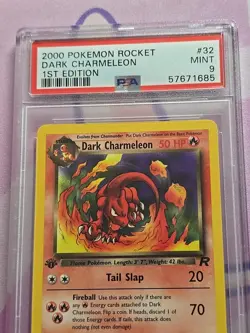 2000 Pokemon Team Rocket First Edition Dark Charmeleon #32/82 PSA 9 - Image 3