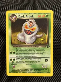Pokemon Dark Arbok Team Rocket Holo Rare 2/82 60 HP English Card - Image 1