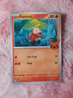 2X Fuecoco 2024 Trick Or Trade Halloween Stamp Pokemon TCG Holiday 023/182 - Image 2