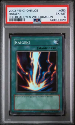 Yugioh - Raigeki LOB-053 Unlimited PSA 6 [NEW CERT] - Image 1