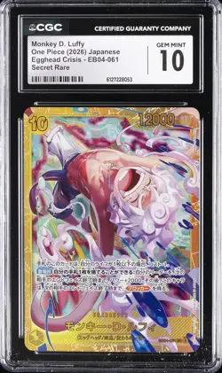 2026 ONE PIECE JAPANESE #EB04-061 MONKEY D LUFFY CGC 10 GEM MINT - Image 1