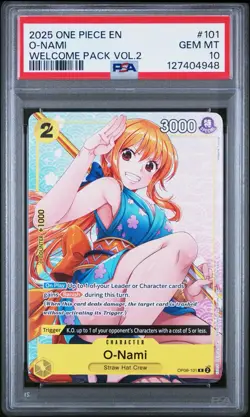 2025 O-Nami OP06-101 Wings Of The Captain One Piece Welcome Pack PSA 10 - Image 1