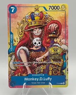 2024 One Piece Monkey.D.Luffy P-043 2nd Anniversary Stamped Convention Promo TCG - Image 1
