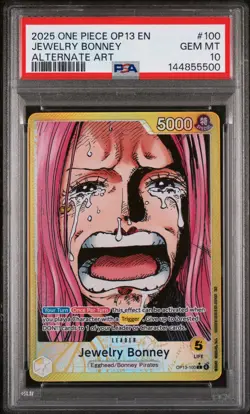 2025 ONE PIECE OP13-CARRYING ON HIS WILL ALTERNATE ART JEWELRY BONNEY PSA 10 - Image 1