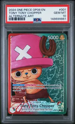 9861 Tony Chopper 2024 One Piece #OP08-001 Special Alternate Art PSA 10 - Image 1