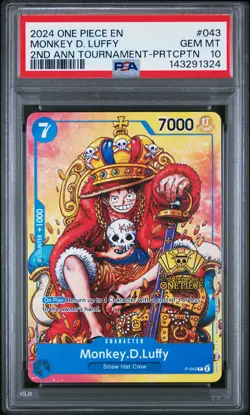 2024 ONE PIECE PROMOS #043 MONKEY D. LUFFY PSA 10 - Image 1
