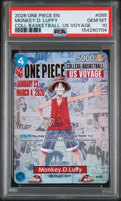 2026 ONE PIECE PROMOS #055 MONKEY D. LUFFY PSA 10 - Image 1