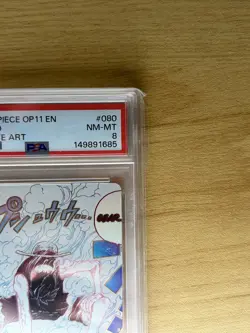 ONE PIECE A FIST OF DIVINE SPEED GEAR TWO LUFFY ALT ART EVENT OP11 080 PSA 8 NM - Image 3