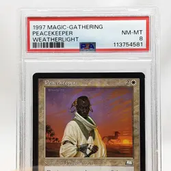MTG - Weatherlight - Peacekeeper - Vintage - Graded PSA 8 - Image 3
