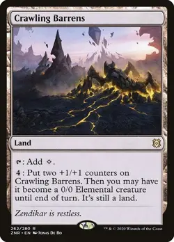 Crawling Barrens 2x FOIL ZNR MTG Zendikar Rising Rare MINT land - Image 1
