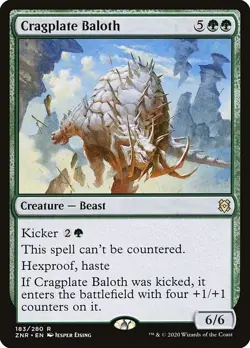 Cragplate Baloth 2x FOIL ZNR MTG Zendikar Rising Rare MINT green - Image 1