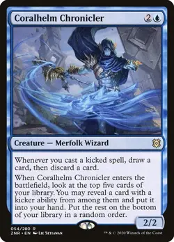 Coralhelm Chronicler 2x FOIL ZNR MTG Zendikar Rising Rare MINT blue - Image 1