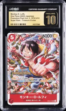 2022 ONE PIECE JAPANESE PROMOTION PACK VOL.5 MONKEY D. LUFFY CGC 10 PRISTINE - Image 1