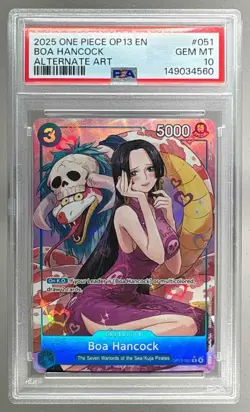 4560 Boa Hancock 2025 One Piece Carrying On His Will #OP13-051 Alt Art PSA 10 - Image 1