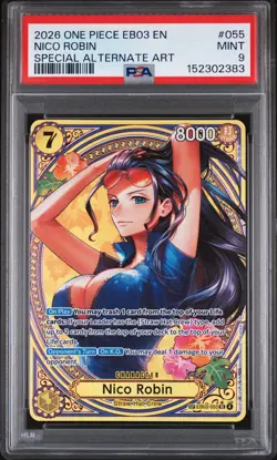 2026 ONE PIECE EB03-EXTRA BOOSTER -ONE PIECE HEROINES EDITION- NICO ROBIN PSA 9 - Image 1