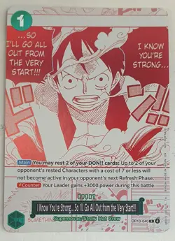 OP13-057 If I Bowed Down To Power…. Red Alternate Art One Piece TCG Promo - Image 1