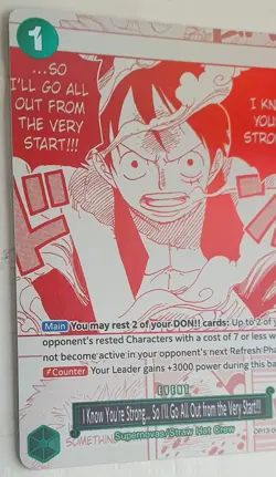 OP13-057 If I Bowed Down To Power…. Red Alternate Art One Piece TCG Promo - Image 2