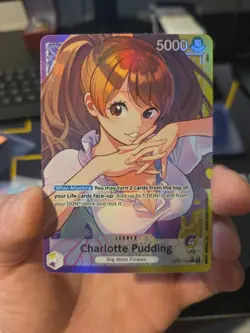 One Piece TCG Two Legends Parallel #OP08-058 Charlotte Pudding Leader - Image 1