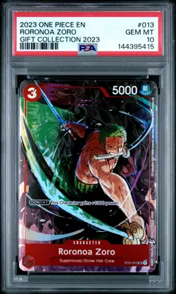 2023 ONE PIECE GIFT COLLECTION 2023 #013 RORONOA ZORO PSA 10 - Image 1