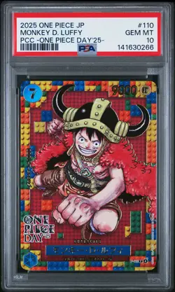 2025 ONE PIECE JAPANESE PREMIUM CARD #110 MONKEY D. LUFFY PSA 10 - Image 1