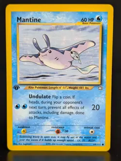 MANTINE 64/111 2000 NEO GENESIS SET POKEMON CARD 1st EDITION - Image 1