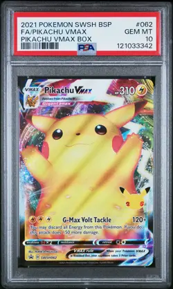 2023 POKEMON SWSH BLACK STAR PROMO #286 FULL ART/PIKACHU VMAX PSA 10 - Image 1