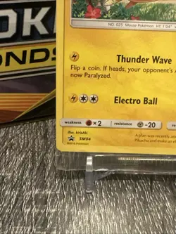 Pikachu SM04 Sun and Moon Black Star Promo Pokemon Card Target Exclusive SEALED - Image 4