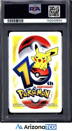 Pokemon 2006 Eevee Yellow Ace Of Hearts 10th Anny. Playing Card PSA 9 - Image 2
