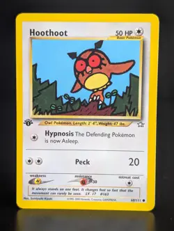 HOOTHOOT 60/111 2000 NEO GENESIS SET POKEMON CARD 1st EDITION - Image 1