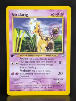 GIRAFARIG 58/111 2000 NEO GENESIS SET POKEMON CARD 1st EDITION - Image 1