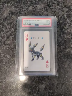 UMBREON PSA 9 Pokemon Silver Version Playing Card 9 OF HEARTS 197 Poker Low Pop - Image 1