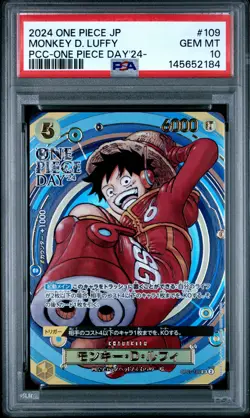 2024 ONE PIECE JAPANESE PREMIUM CARD #109 MONKEY D. LUFFY PSA 10 - Image 1