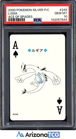 Pokemon 2000 Lugia 249 Ace Of Spades Pokemon Silver Playing Card Japanese PSA 10 - Image 1