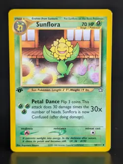 SUNFLORA 50/111 2000 NEO GENESIS SET POKEMON CARD 1st EDITION - Image 1