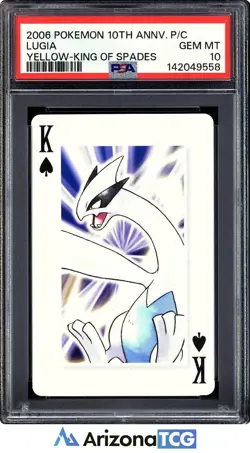Pokemon 2006 Lugia King Of Spades Pokemon 10th Anniversary Playing Cards PSA 10 - Image 1