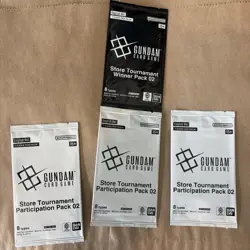 Gundam Card Game Tournament Participation Packs 02 x 3 English Sealed 1 Winnder - Image 1