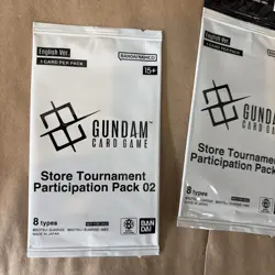 Gundam Card Game Tournament Participation Packs 02 x 3 English Sealed 1 Winnder - Image 2