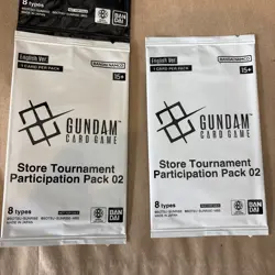 Gundam Card Game Tournament Participation Packs 02 x 3 English Sealed 1 Winnder - Image 3