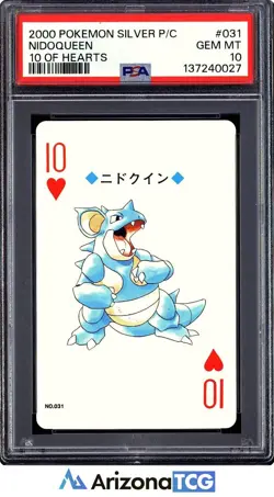 Pokemon 2000 Nidoqueen 031 Silver Playing Card Japanese GEM MINT PSA 10 - Image 1