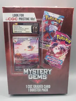 Pokemon TCG Mystery Gems Box-1 CGC Graded Card + 1 Booster Pack-New/Sealed - Image 2