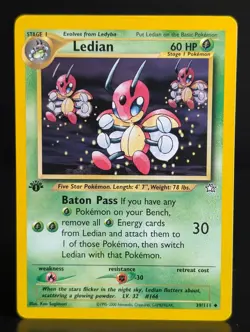 LEDIAN 39/111 2000 NEO GENESIS SET POKEMON CARD 1st EDITION - Image 1