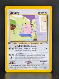 CLEFAIRY 30/111 2000 NEO GENESIS SET POKEMON CARD 1st EDITION - Image 1