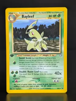 BAYLEEF 29/111 2000 NEO GENESIS SET POKEMON CARD 1st EDITION - Image 1