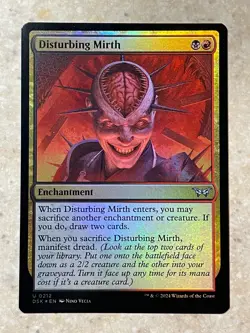 MTG NM Disturbing Mirth Foil [Duskmourn] - Image 1