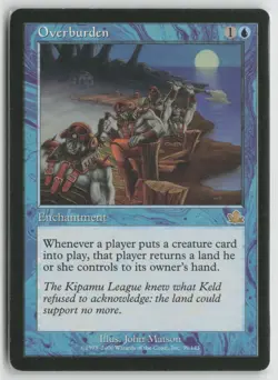 Overburden Moderately Played Prophecy Magic: The Gathering - Image 1