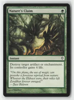 Nature's Claim 108 Common Worldwake Magic: The Gathering Near Mint - Image 1