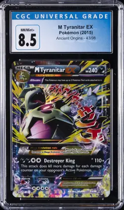 2015 POKEMON ANCIENT ORIGINS #43/98 M TYRANITAR EX CGC 8.5 - Image 1