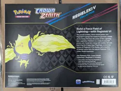 Pokemon Crown Zenith Regieleki V Collection Box Sealed 4 Packs Promo Card TCG - Image 2