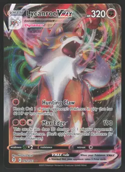 Lycanroc VMAX 092/203 Ultra Rare Pokemon TCG SWSH07: Evolving Skies NM - Image 1